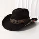 Black Gangster Trilby Jazz Hat Deluxe 1920's Fedora Flat Brim Costume Accessory - image on https://www.abracadabrafancydress.com.au