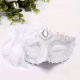 Gold Face Eye Mask with Flower and Feathers Fancy Dress Venetian Masquerade Ball - image  on https://www.abracadabrafancydress.com.au