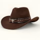 Black Cowboy Cowgirl Hat With Bull Hat Band Adult Western Costume Wild West - image  on https://www.abracadabrafancydress.com.au