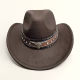 Cow Pattern Print Cowboy Cowgirl Hat With Bull Hat Band Adult Western Costume Wild West - image  on https://www.abracadabrafancydress.com.au