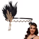 1920s Gold Great Gatsby Retro Earrings Faux Pearls Pendants Pierced Costume Jeweller - image  on https://www.abracadabrafancydress.com.au
