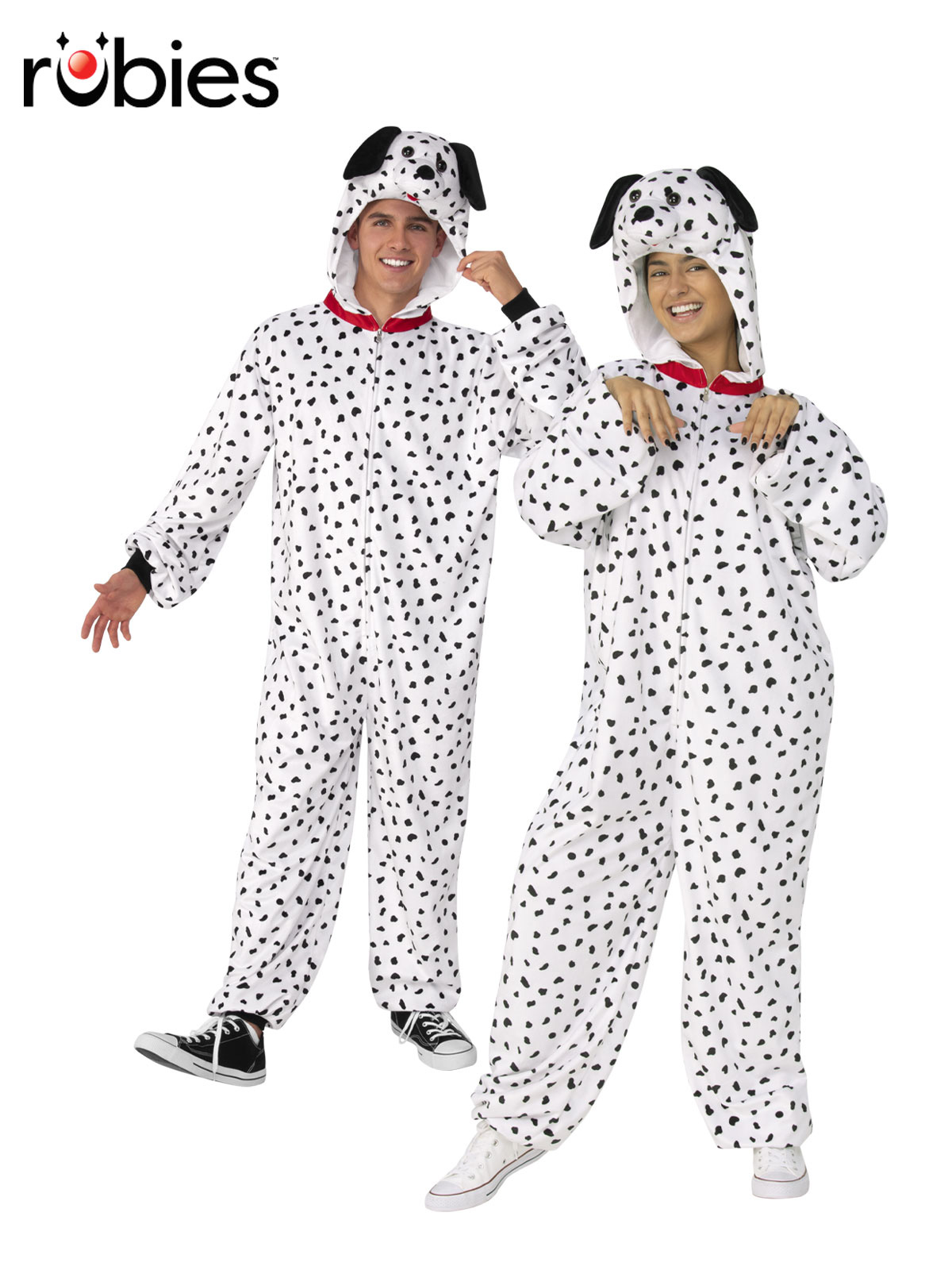 Dalmatian Dog Costume Jumpsuit Adult Animal 101 Dalmatians Cruel De Ville Disney - image 702800-2 on https://www.abracadabrafancydress.com.au