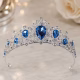 Princess Queen Royal Style Tiara Beautiful Rhinestone Crown Party Wedding Baroque Style Prom Stage Performance Accessories - image  on https://www.abracadabrafancydress.com.au