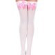 White Thigh High Tights Stockings with Black Satin Bow Costume Hosier - image 1466402292-4742WhtBPnk-80x80 on https://www.abracadabrafancydress.com.au