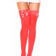 White Thigh High Tights Stockings with White Satin Bow Costume Hosier - image 1466403753-4742Red-80x80 on https://www.abracadabrafancydress.com.au