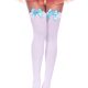 White Thigh High Tights Stockings with Baby Pink Satin Bow Costume Hosier - image 1758941638-4742-WhtBBlu-80x80 on https://www.abracadabrafancydress.com.au