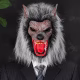 Wolf Mask Werewolf Brown Overhead With Fur Halloween Costume Big Bad - image  on https://www.abracadabrafancydress.com.au