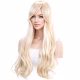 Long Platinum Blonde Wavy Wig Middle Part Hollywood Celebrity Glamour Fancy Dress 65cm Long - image on https://www.abracadabrafancydress.com.au
